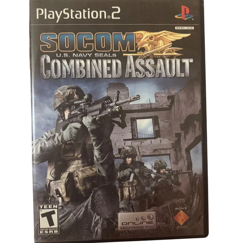 SOCOM US Navy SEALs Combined Assault Sony PlayStation 2‎ PS2 Game SCUS 97545 CIB